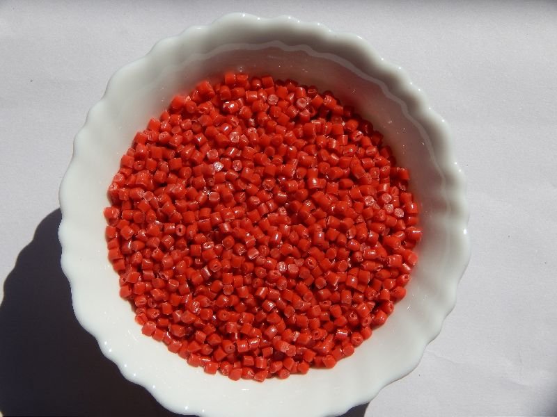 Red HDPE Crate Granules